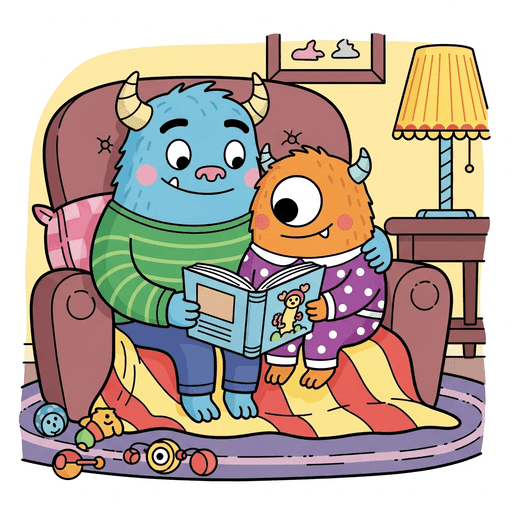 Sample illustration in the Monster Max style